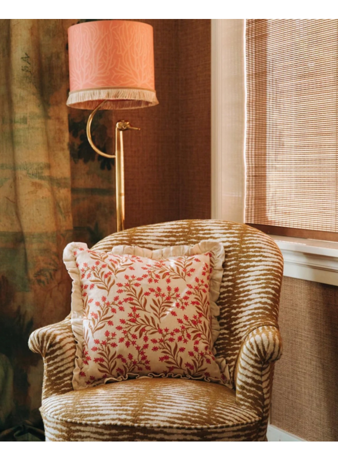Cushion Audrey Coral & Ecru - Filling included Palais