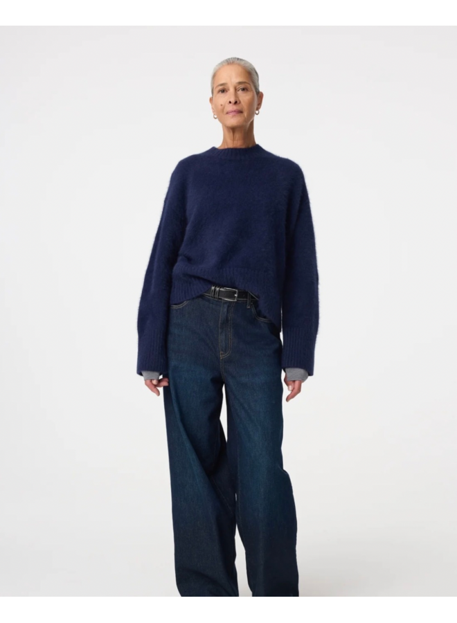 Wolf Pullover Night Blue Knit-Ted
