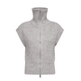 RowCC Zip Knit Vest Grey Melange Co'Couture