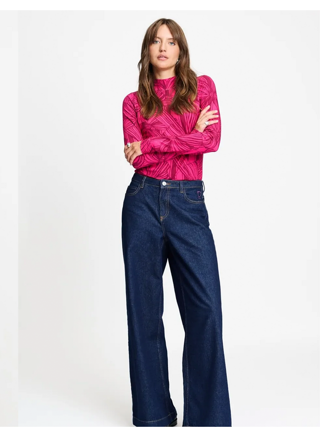 TURTLENECK Romi Jersey Ribbon Pink Pom Amsterdam