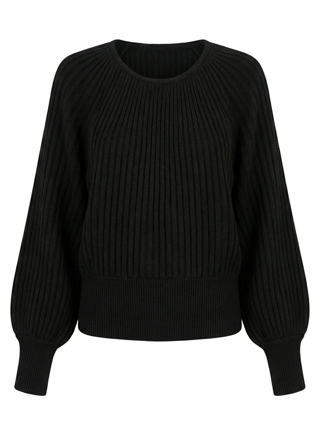 FM-PU-GELA Pullover Noir La Fee Maraboutee