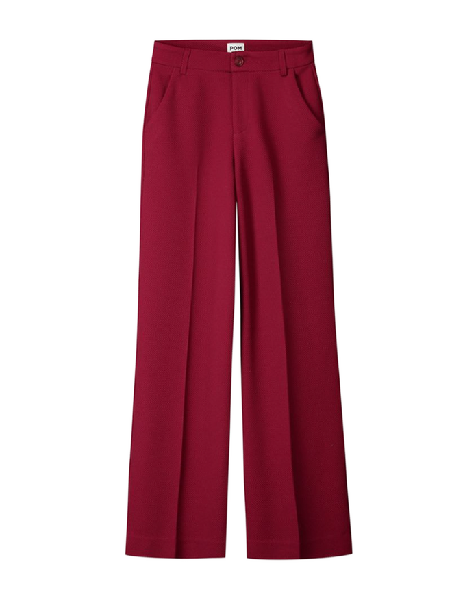 PANTS Lara Burgundy Red Pom Amsterdam