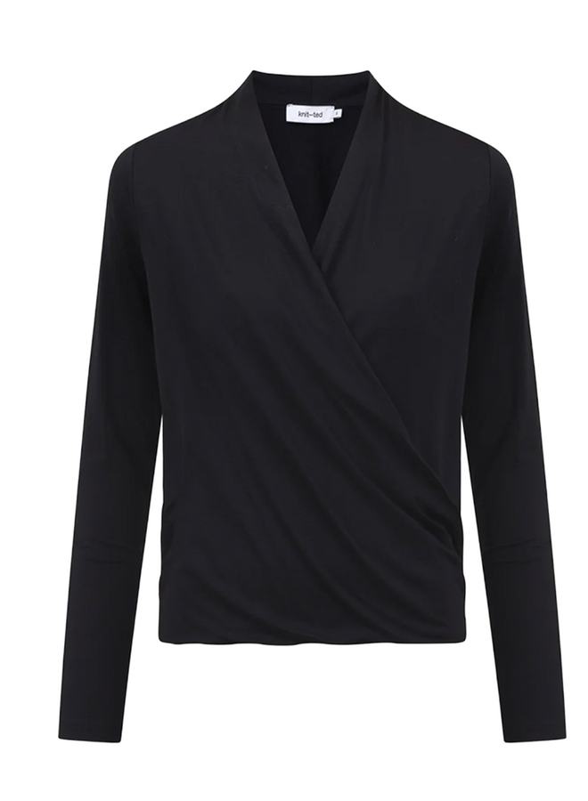 Jetty Top Black Knit-Ted