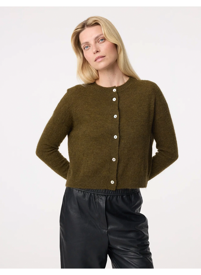 Emile Cardigan Moss Knit-Ted