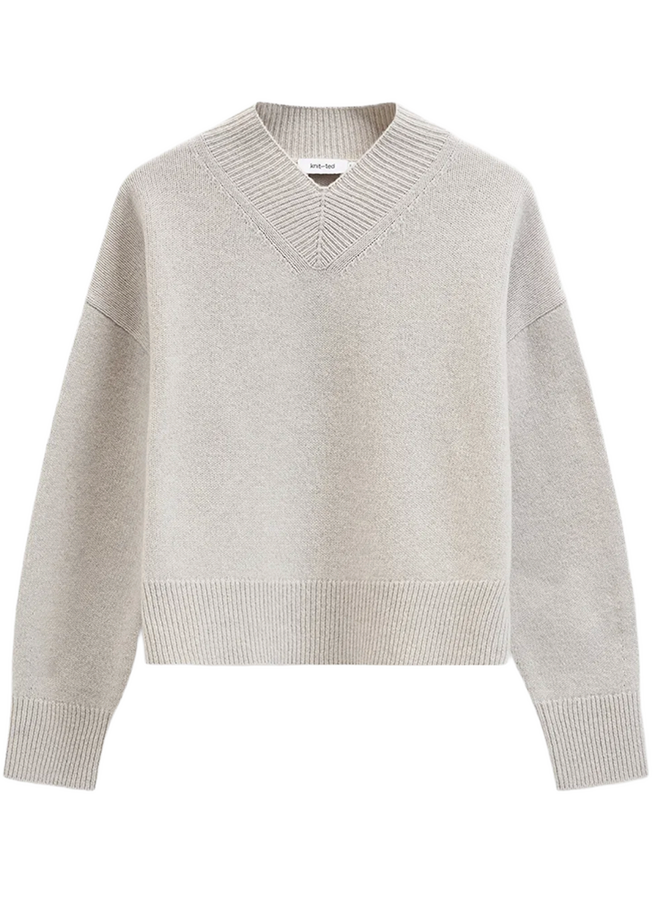Jean Pullover Greige Knit-Ted