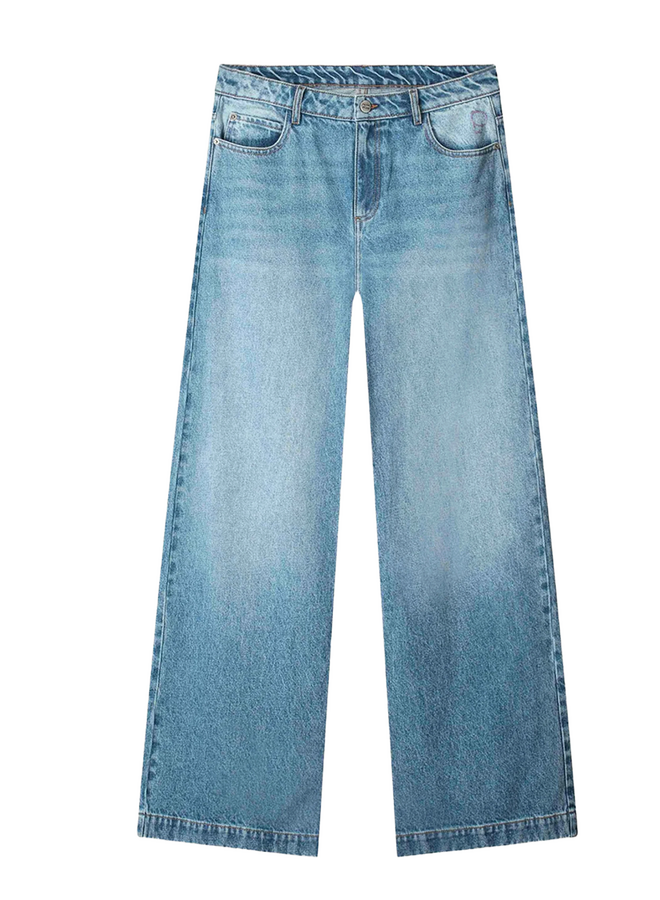 JEANS Jamy Baggy Wideleg Mid Blue Pom Amsterdam
