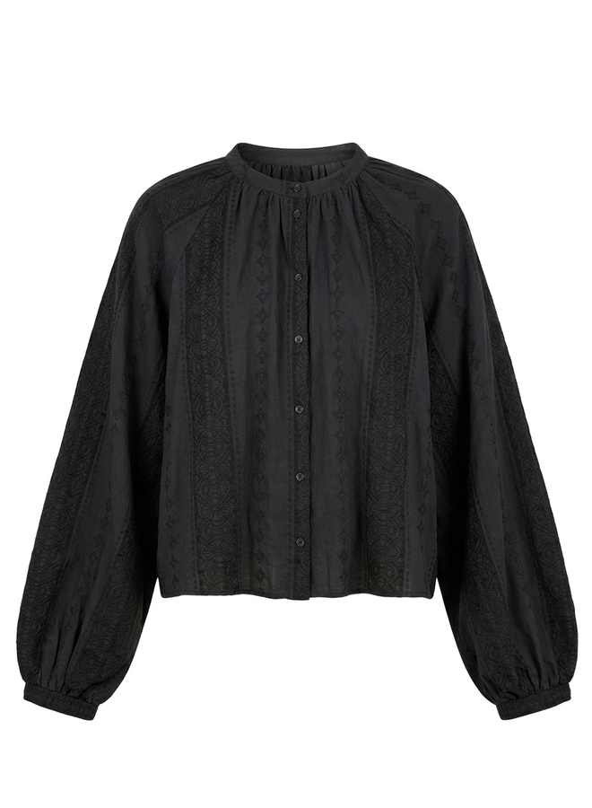FM-CH-ELVIA-A Chemise Black La Fee Maraboutee