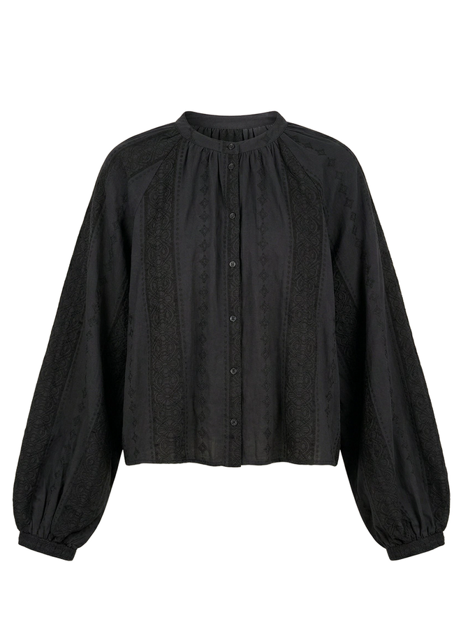 FM-CH-ELVIA-A Chemise Black La Fee Maraboutee