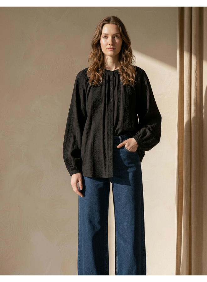 FM-CH-ELVIA-A Chemise Black La Fee Maraboutee
