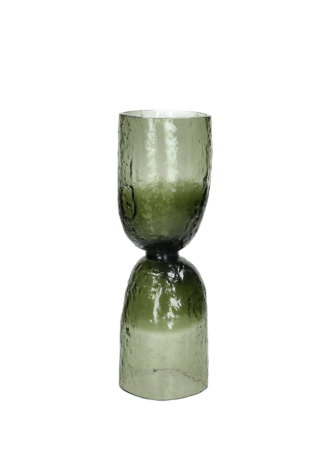 Diabolo Glass Vase Smoke H. 32 cm Pomax