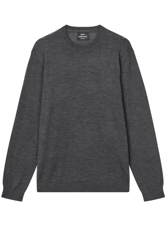 Merino Wool Karsten Knit Charcoal Melange Mads Norgaard MEN