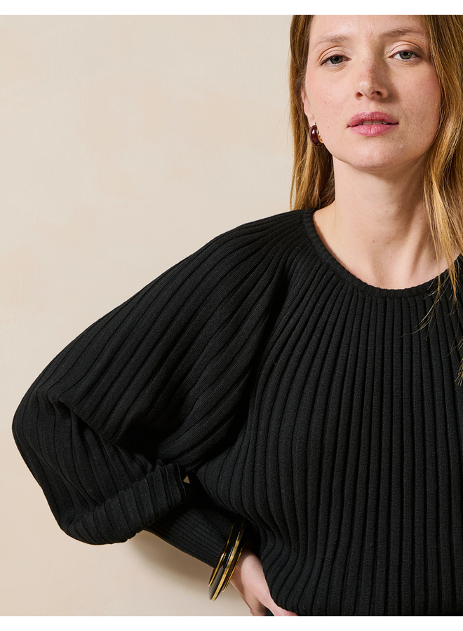 FM-PU-GELA Pullover Noir La Fee Maraboutee