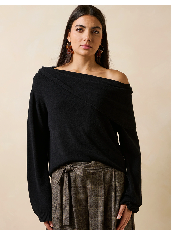FM-PU-GARDANE Pullover Noir La Fee Maraboutee