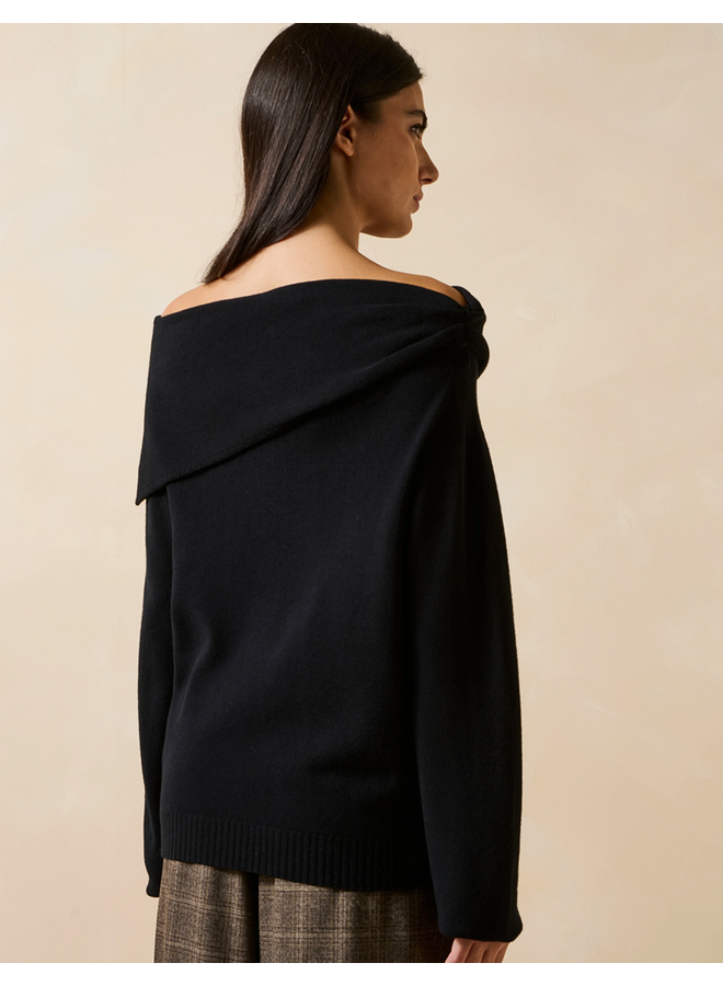 FM-PU-GARDANE Pullover Noir La Fee Maraboutee
