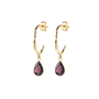 Admiring Garnet Earrings Gold Plated A Beautiful Story