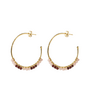 Muse Rose Quartz Garnet Earrings Gold Plated A Beautiful Story