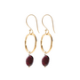 Graceful Garnet Gold Earrings A Beautiful Story