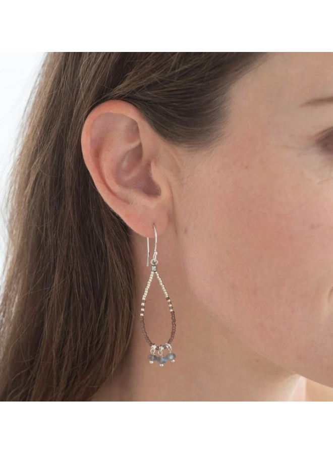 Becoming Labradorite Silver Coloured Earrings  A Beautiful Story