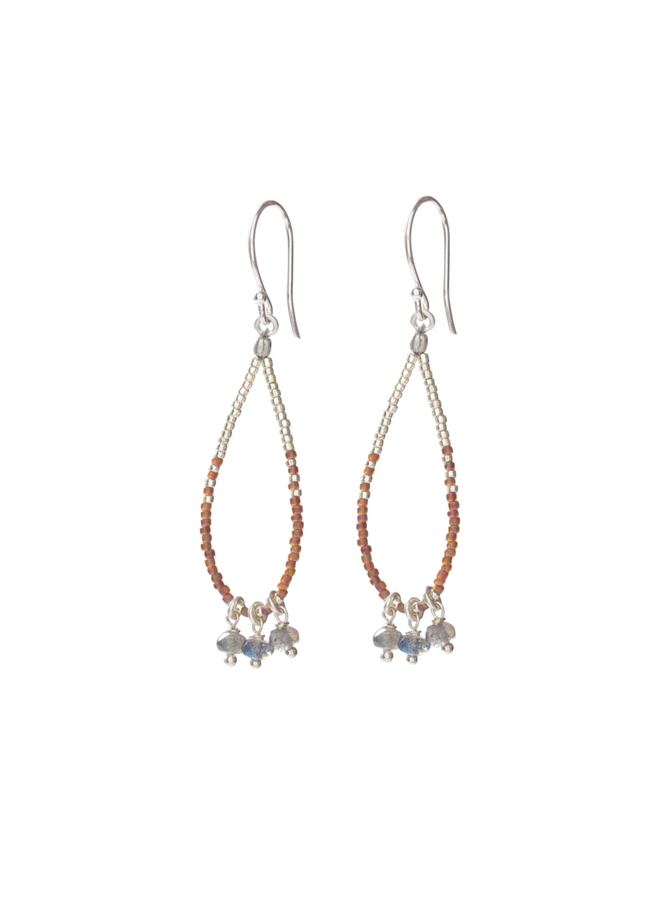 Becoming Labradorite Silver Coloured Earrings  A Beautiful Story