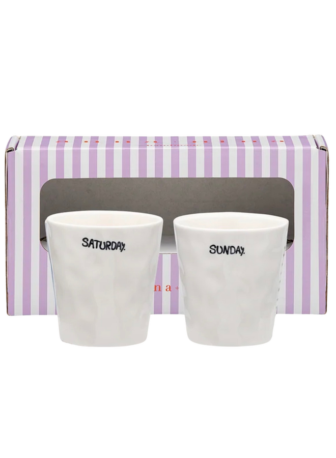 Weekend Coffee Cup Set of 2 Anna+Nina