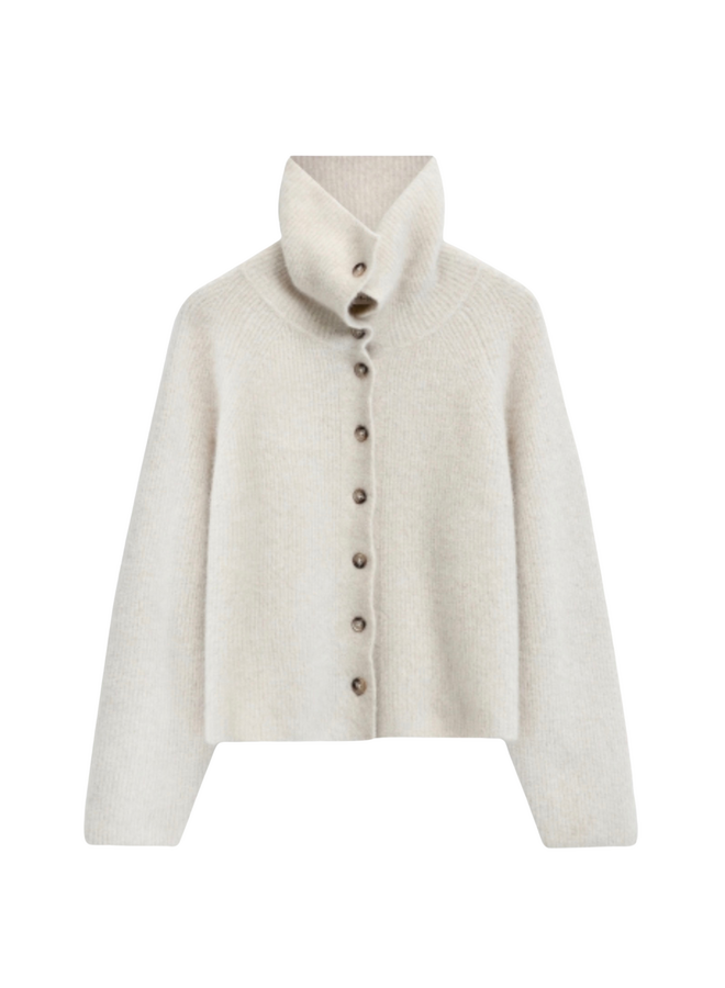Milo Cardigan Greige Knit-Ted