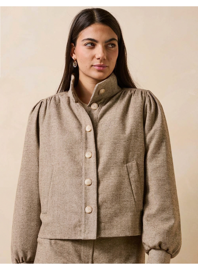 FM-VE-GOUROU-W Veste Jacket Greige La Fee Maraboutee