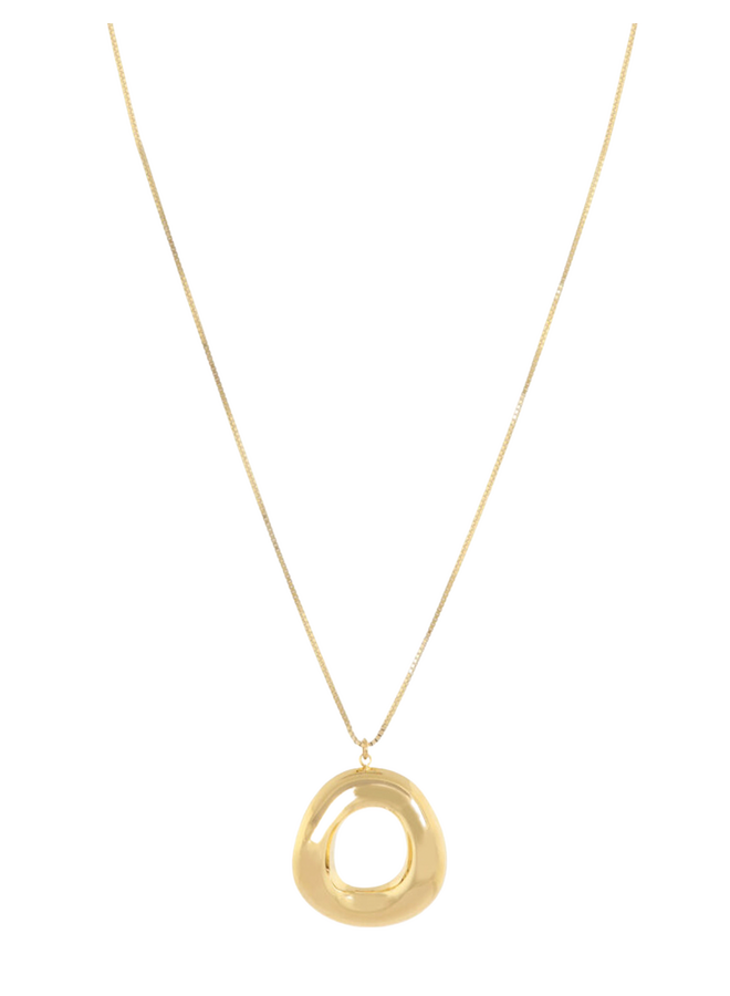 Ketting met open organische hanger Ellen Beekmans