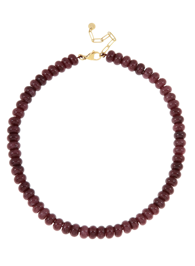 Gemstone ketting / aubergine Ellen Beekmans