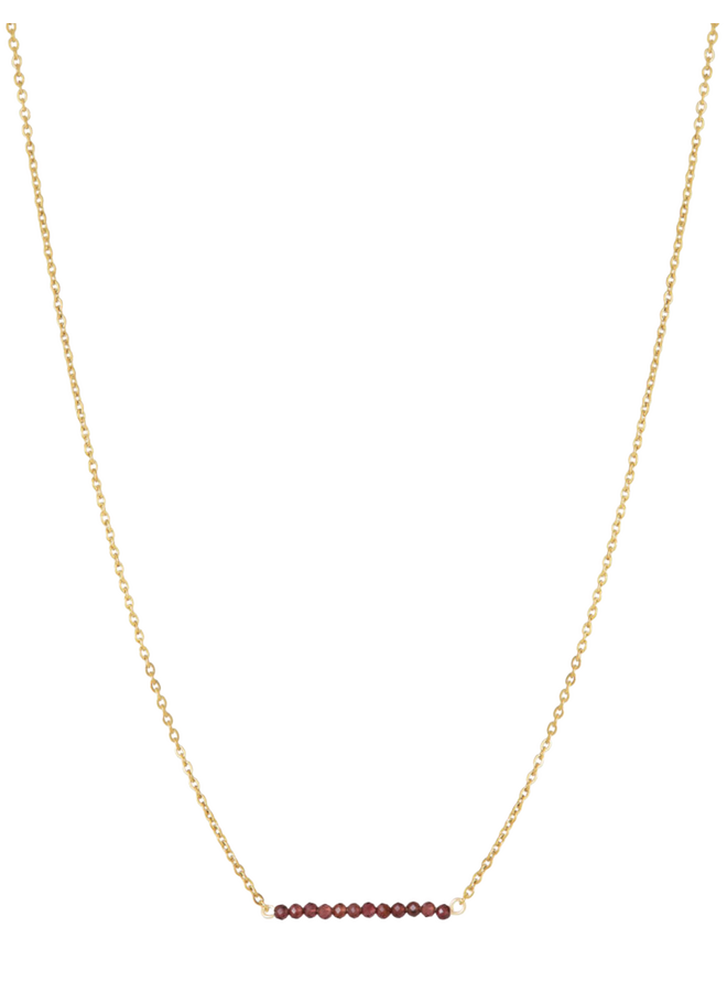 Petite gemstone ketting / aubergine Ellen Beekmans