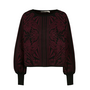 FM-PU-GAMBIE Pullover Noir/ Aubergine La Fee Maraboutee