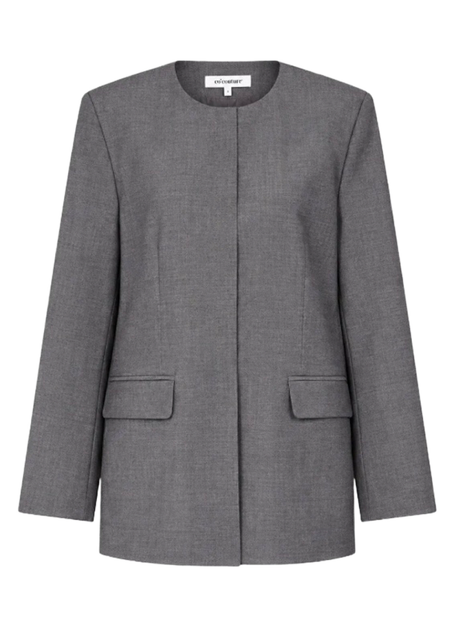 JackyCC Blazer Blouse Mid Grey Co'Couture