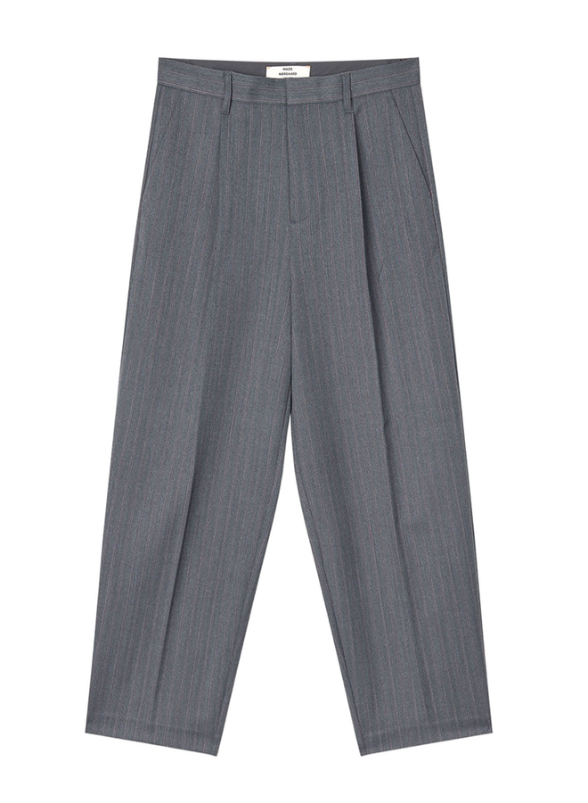 Herringbone Pin Maria Pants Dark Grey Mads Norgaard