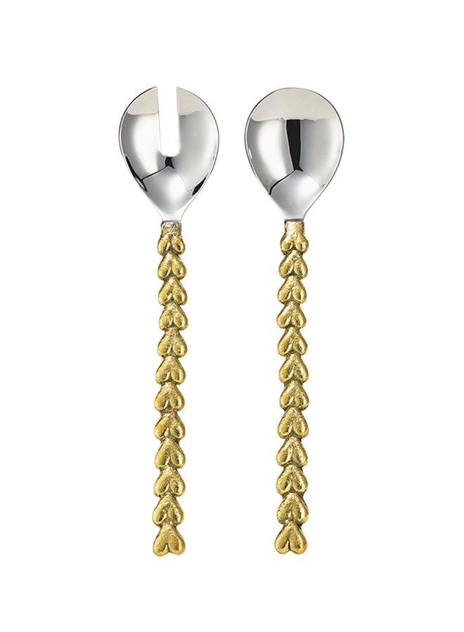 Holly Heart Salad Server Set in Giftbox Doing Goods