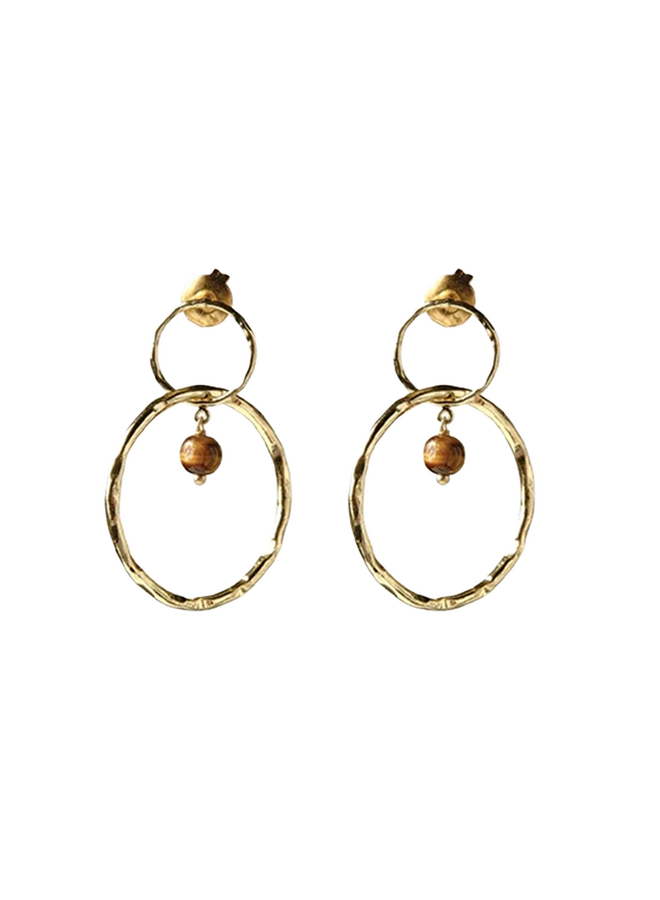 Divine Tiger Eye Earrings Gold Plated A Beautiful Story