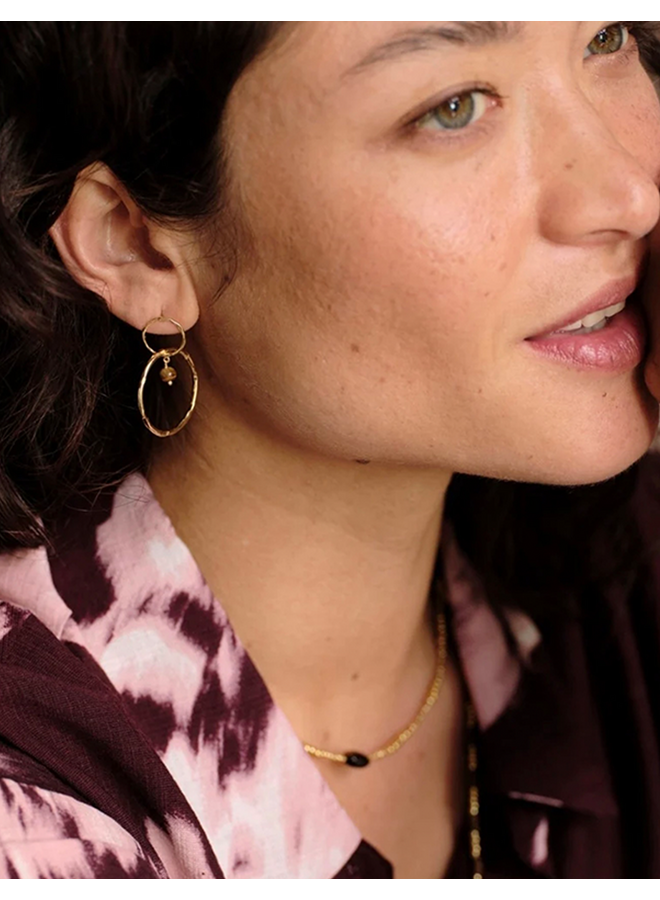 Divine Tiger Eye Earrings Gold Plated A Beautiful Story