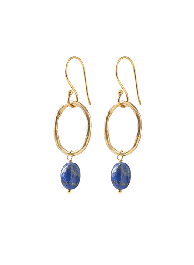 Graceful Lapis Lazuli Gold Earrings A Beautiful Story
