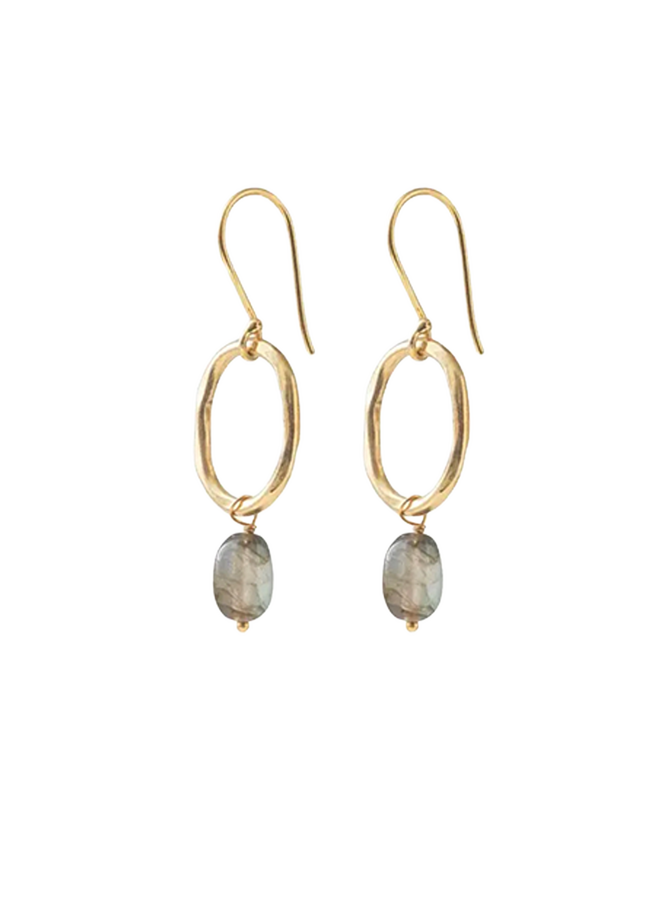 Graceful Labradorite Gold Earrings A Beautiful Story