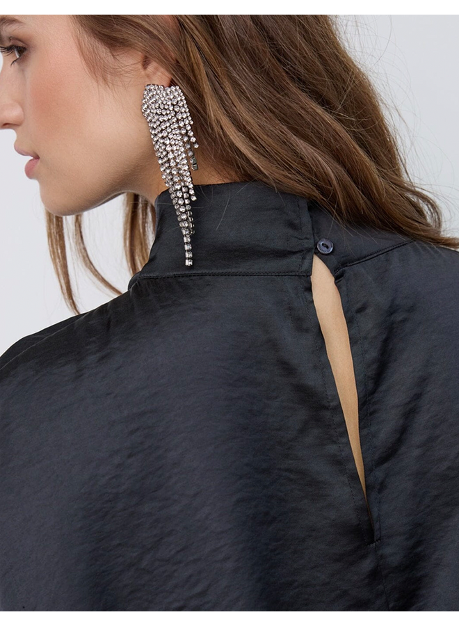 IdunCC Turtle 3 Cape Blouse Black Co'Couture