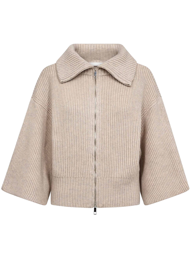 RowCC Zip SS Knit Bone Co'Couture