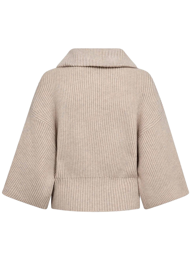 RowCC Zip SS Knit Bone Co'Couture