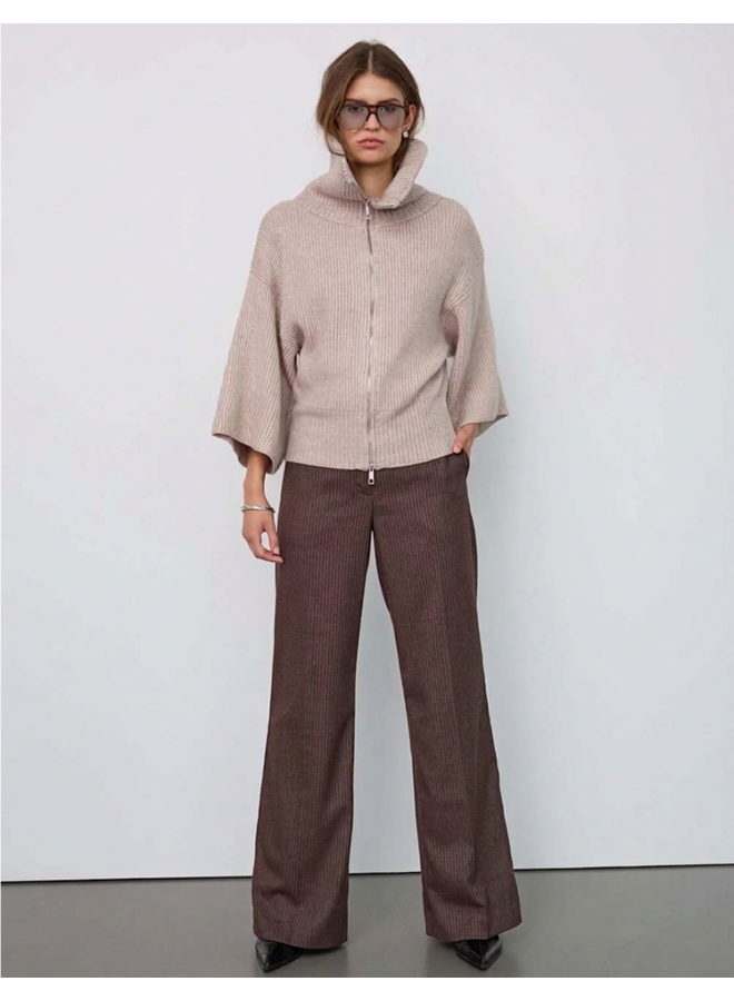 RowCC Zip SS Knit Bone Co'Couture