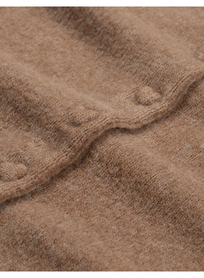 Lidia Button Cardigan Camel Club Melange Fabienne Chapot