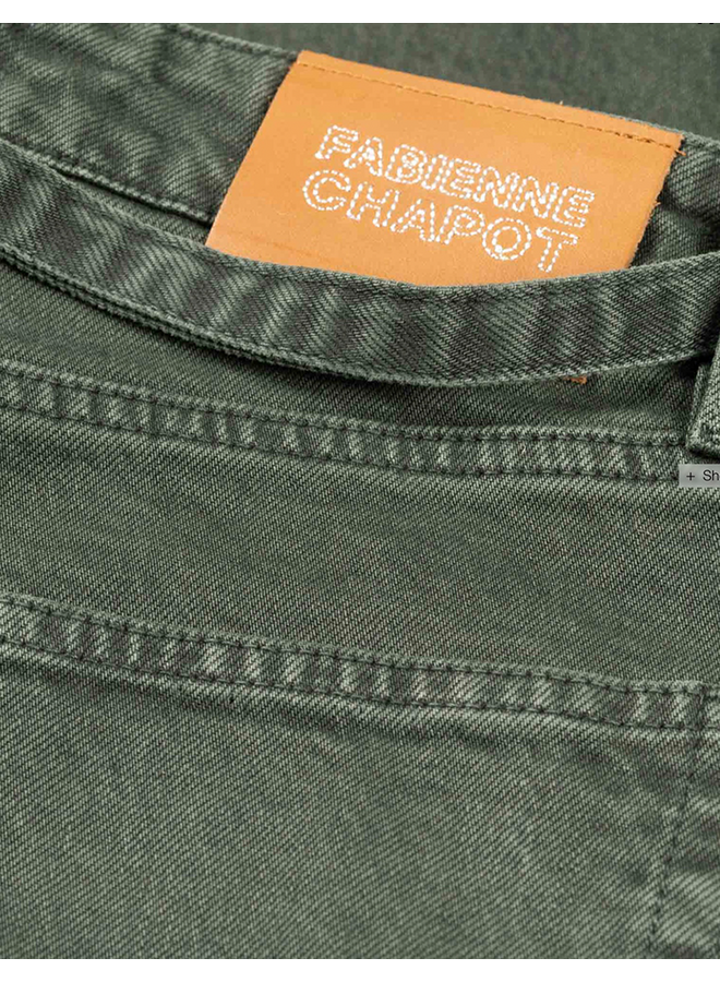 Zoe Boyfriend Jeans Scarab Green Fabienne Chapot