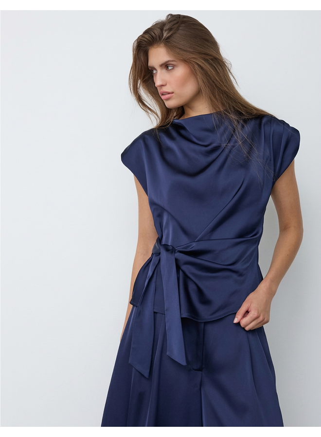 SafiraCC Pleat Navy Co'Couture
