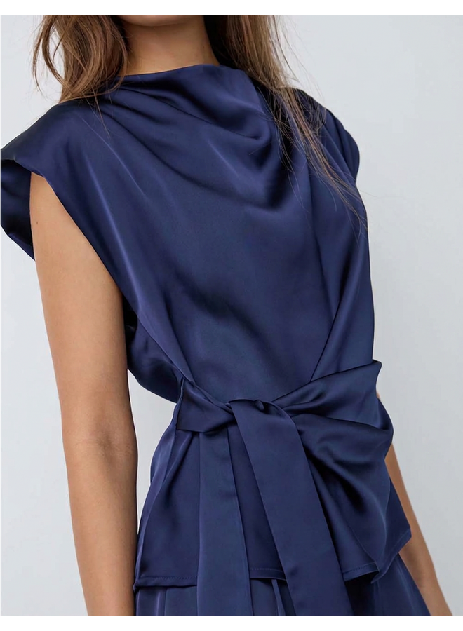 SafiraCC Pleat Navy Co'Couture