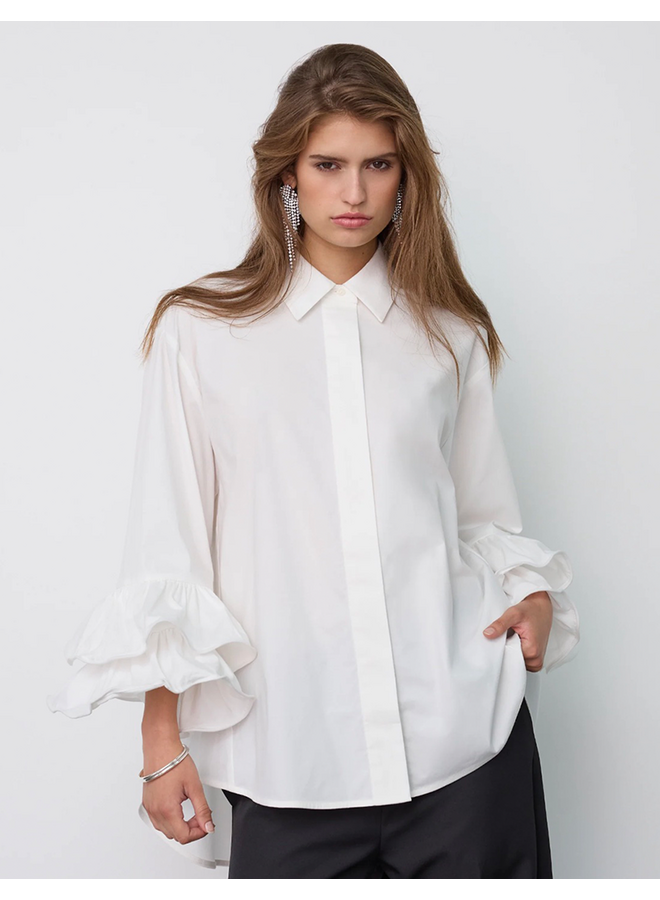 HalenCC Flare Shirt White Co'Couture