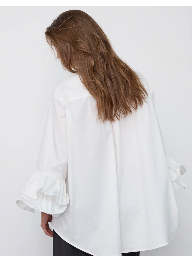 HalenCC Flare Shirt White Co'Couture