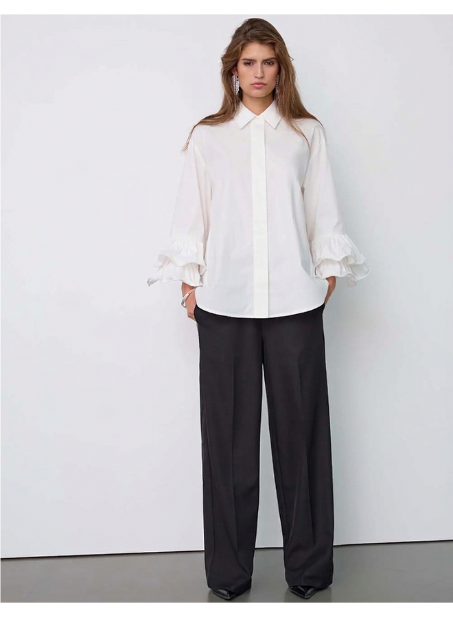 HalenCC Flare Shirt White Co'Couture