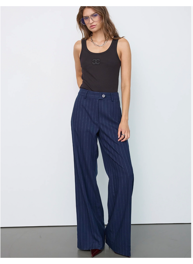 GabieCC Pin Wide Pant Navy L34 Co'Couture