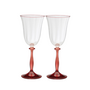Ruby Optic Wine Glass Set of 2  Anna+Nina